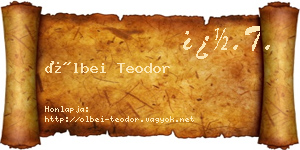 Ölbei Teodor névjegykártya